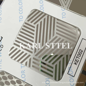 China 304 Stainless Steel Ket002 Etched Sheet for Decoration Materials